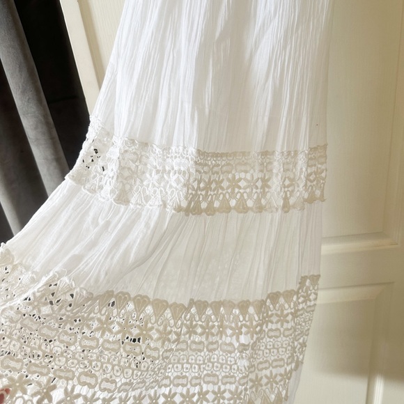 Solitaire Swim white lace maxi beach sun dress NWT medium - Picture 3 of 7